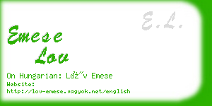 emese lov business card